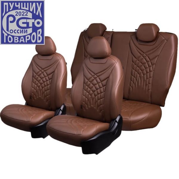 Чехлы Премиум Экокожа Байрон Президент|Жук на Kia K5 с 2020+