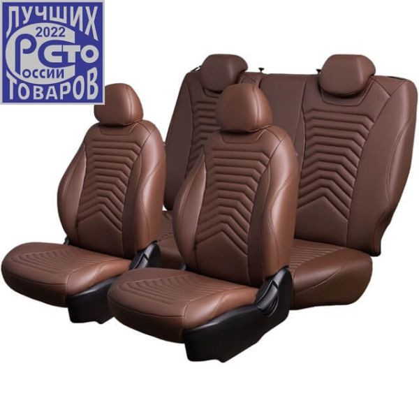 Чехлы Премиум Экокожа Байрон Президент|Жук на Kia K5 с 2020+